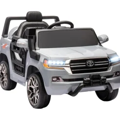 AIYAPLAY Coche eléctrico Toyota LAND CRUISER Gris* Vehículos De Batería O A Pedales