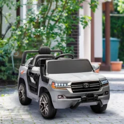AIYAPLAY Coche eléctrico Toyota LAND CRUISER Gris* Vehículos De Batería O A Pedales