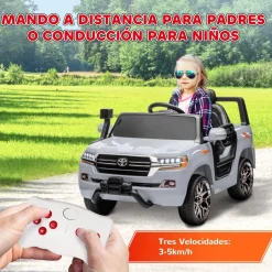 AIYAPLAY Coche eléctrico Toyota LAND CRUISER Gris* Vehículos De Batería O A Pedales