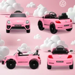 AIYAPLAY Coche eléctrico Volkswagen Beetle Rosa