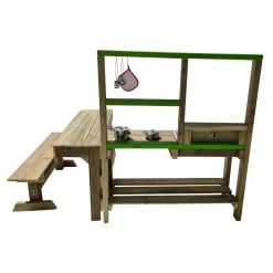 MASGAMES Cocina de madera de exterior Spicy Delicious