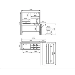 MASGAMES Cocina de madera de exterior Spicy Delicious
