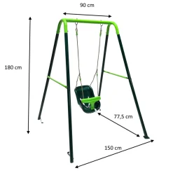 MASGAMES Columpio metálico Babol asiento bebé* Columpios