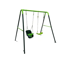 MASGAMES Columpio metálico doble Olea + asiento bebé