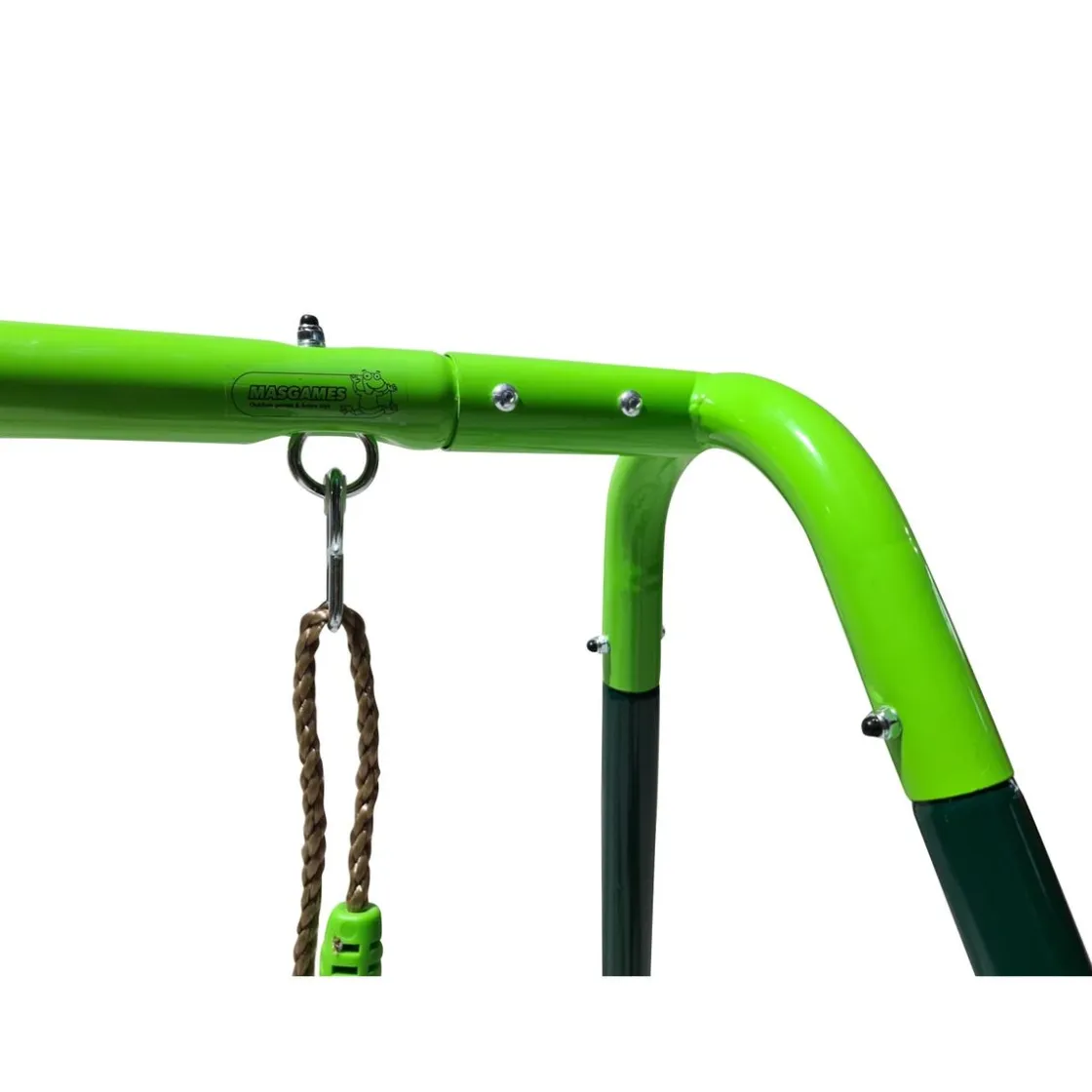 MASGAMES Columpio metálico doble Olea + asiento bebé