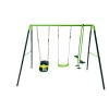 MASGAMES Columpio metálico triple Gingo + asiento bebé* Columpios