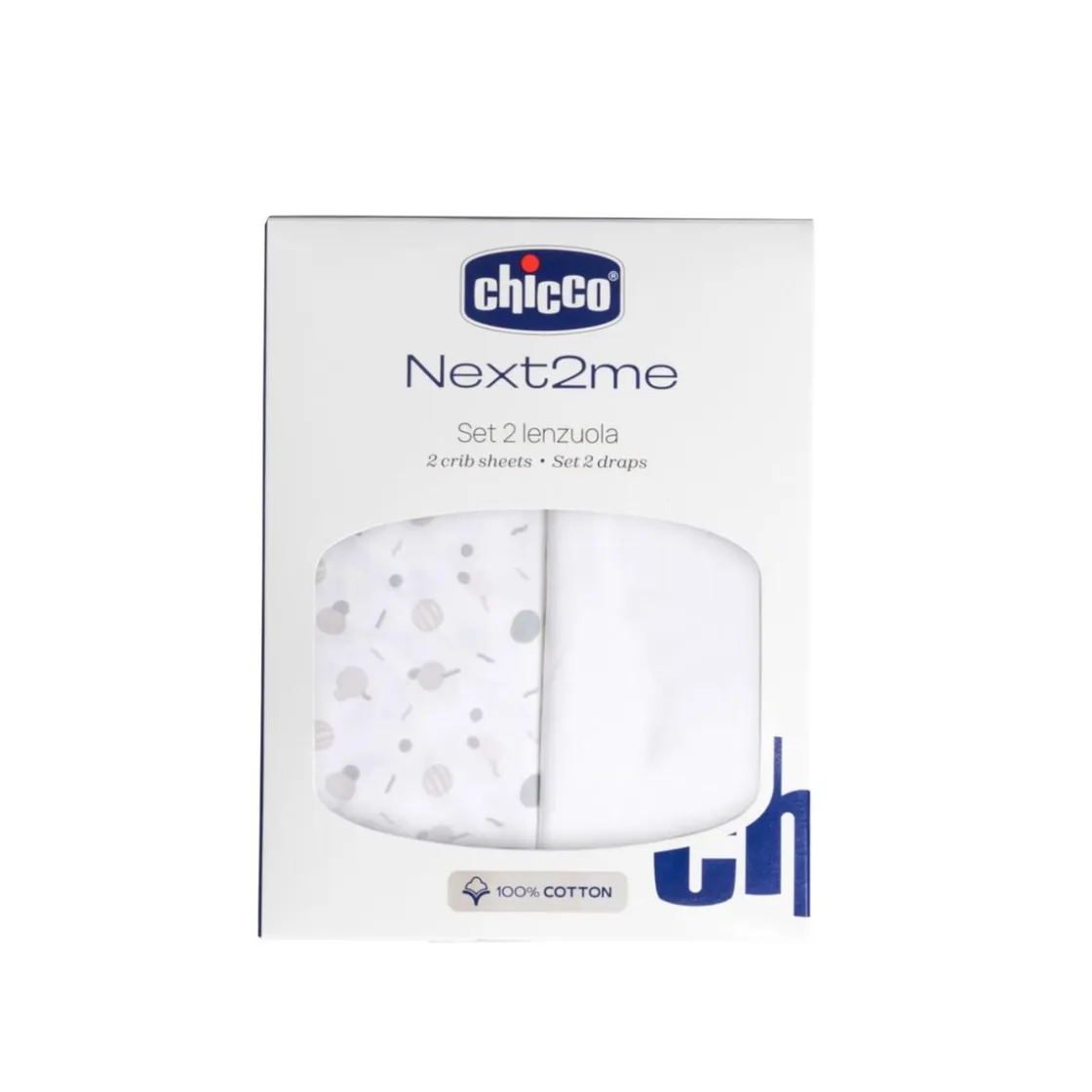 CHICCO Conjunto 2 Pcs Algodón Next2Me Confetti* Descanso·Sábanas Y Mantas