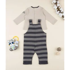 Prenatal Conjunto bebé con peto gris y marrón* Ropa Y Accesorios·Peleles|Recién Nacido·Ropa Y Accesorios