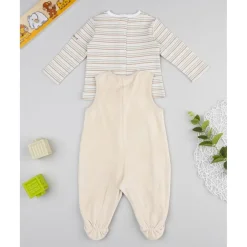 Prenatal Conjunto bebé peto beige jirafa/león
