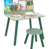 AIYAPLAY Conjunto de mesa y silla con estante integrado Verde* Estilo De Vida