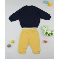 Prenatal Conjunto de niño azul y amarillo Dino