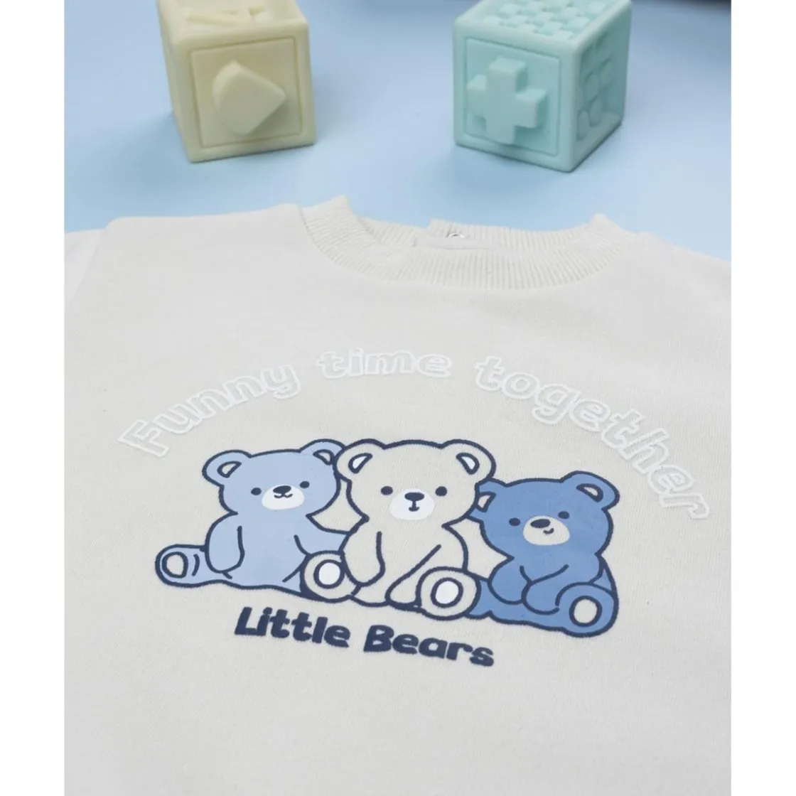 Prenatal Conjunto jogging bebé beige y azul con ositos* Niño·Bebé Niño 3-36 Meses|Bebé Niño 3-36 Meses·Conjuntos Y Deporte