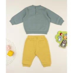 Prenatal Conjunto jogging bebé verde y amarillo* Niño·Bebé Niño 3-36 Meses|Bebé Niño 3-36 Meses·Conjuntos Y Deporte