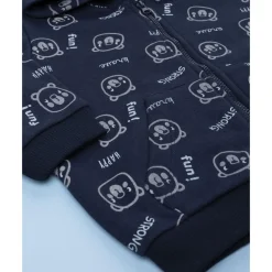 Prenatal Conjunto jogging de niño azul con estampado de ositos