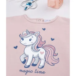 Prenatal Conjunto jogging niña rosa y azul con unicornios