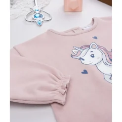 Prenatal Conjunto jogging niña rosa y azul con unicornios