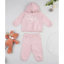 Prenatal Conjunto jogging niña rosa "happy forever"* Niña·Bebé Niña 3-36 Meses|Bebé Niña 3-36 Meses·Vestidos, Conjuntos Y Deporte