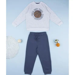 Prenatal Conjunto jogging niño gris y azul Basket* Niño·Niño 2-10 Años|Niño 2-10 Años·Conjuntos Y Deporte