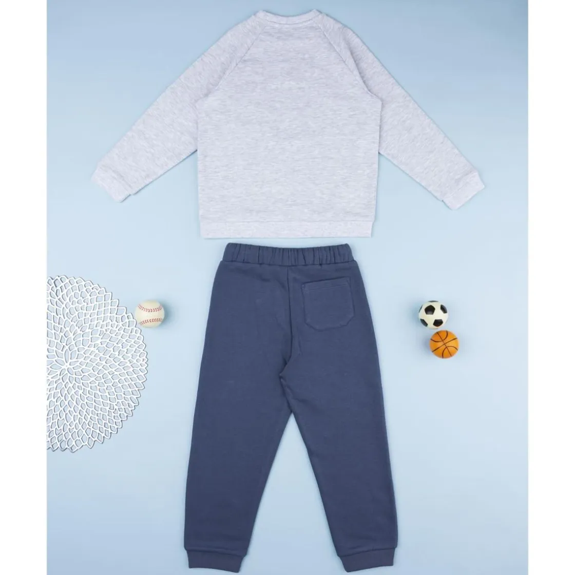 Prenatal Conjunto jogging niño gris y azul Basket* Niño·Niño 2-10 Años|Niño 2-10 Años·Conjuntos Y Deporte