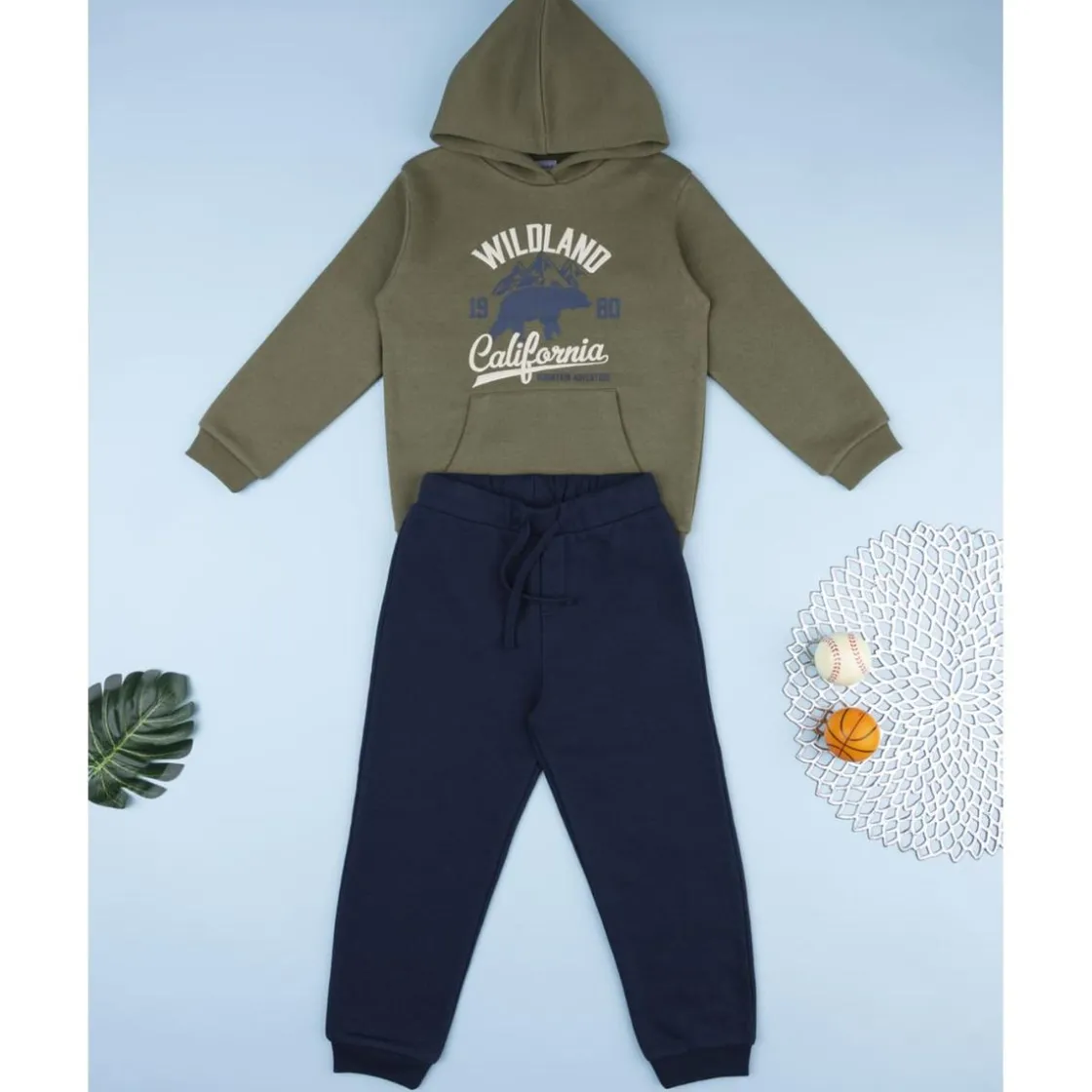 Prenatal Conjunto jogging niño verde y azul con capucha* Niño·Niño 2-10 Años|Niño 2-10 Años·Conjuntos Y Deporte