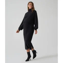 Prenatal Conjunto premamá de punto negro con falda y jersey