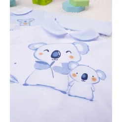 Prenatal Conjuntos de jersey azul y crema con polainas