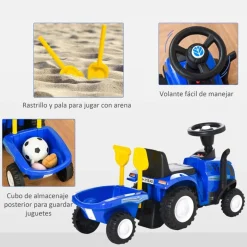 PL OCIOTRENDS Correpasillos Tractor New Holland Azul* Motos Y Triciclos