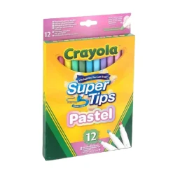 CRAYOLA - 12 Rotuladores Super punta lavables Pastel* Arte Y Manualidades