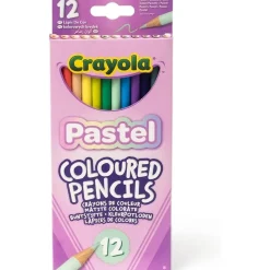 CRAYOLA - Lápices de colores pastel de dibujo, caja de 12 colores ㅤ* Arte Y Manualidades