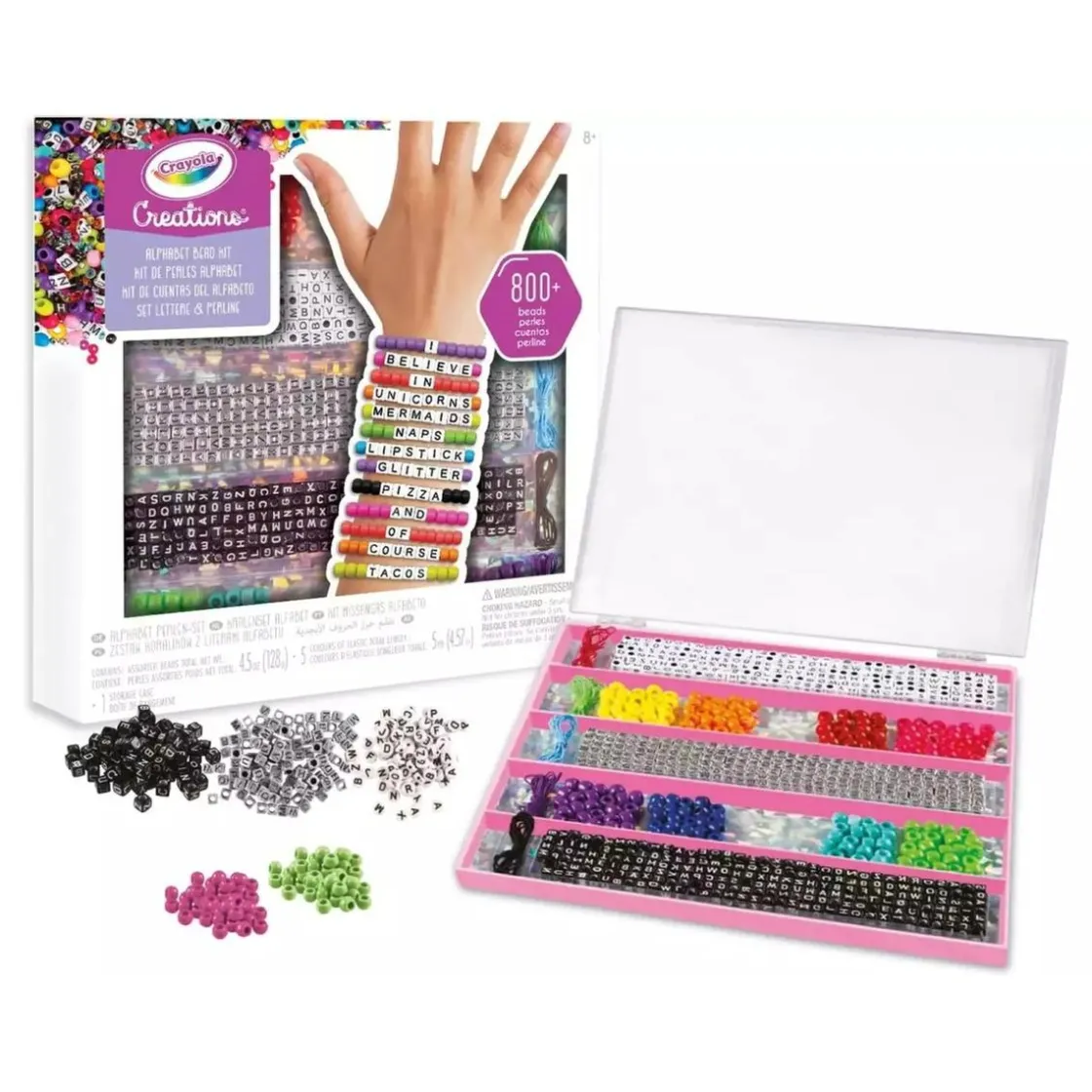 CRAYOLA - Set de perlitas para crear pulseras, actividad creativa* Arte Y Manualidades