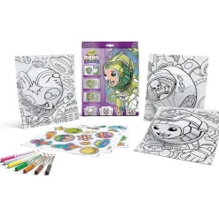 CRAYOLA - Set de páginas para colorear y construir obras de arte tridimensionales, tema aventuras espaciales