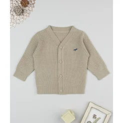 Prenatal Cárdigan de niño beige de punto tricot