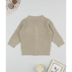 Prenatal Cárdigan de niño beige de punto tricot