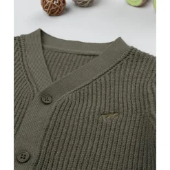 Prenatal Cárdigan de niño verde tricotado