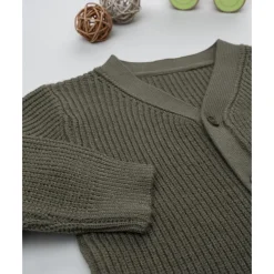 Prenatal Cárdigan de niño verde tricotado
