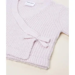 Prenatal Cárdigan niña rosa con lazo