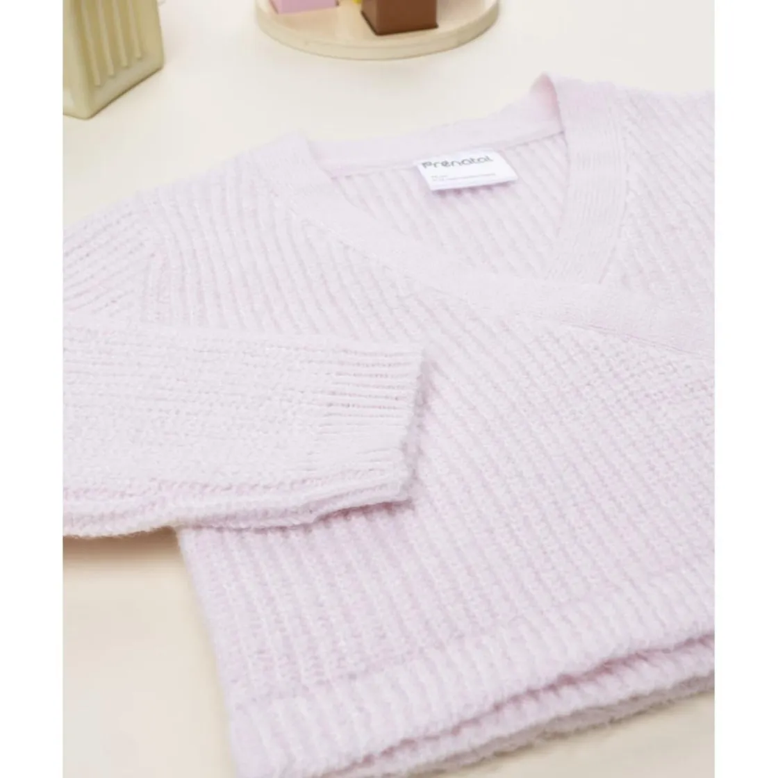 Prenatal Cárdigan niña rosa con lazo