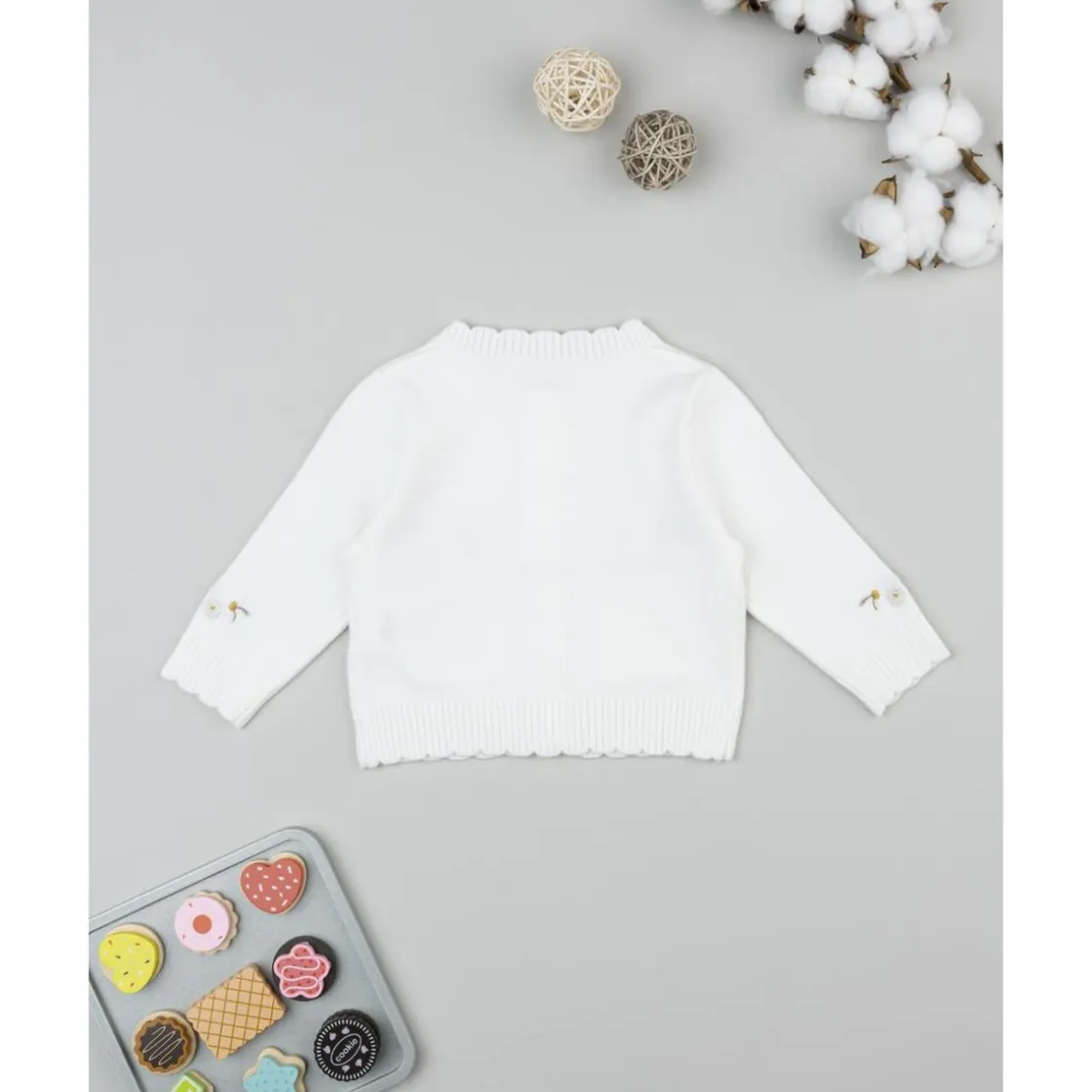 Prenatal Cárdigan tricot de niña con flores bordadas* Niña·Bebé Niña 3-36 Meses|Bebé Niña 3-36 Meses·Jerséis Y Cardigans