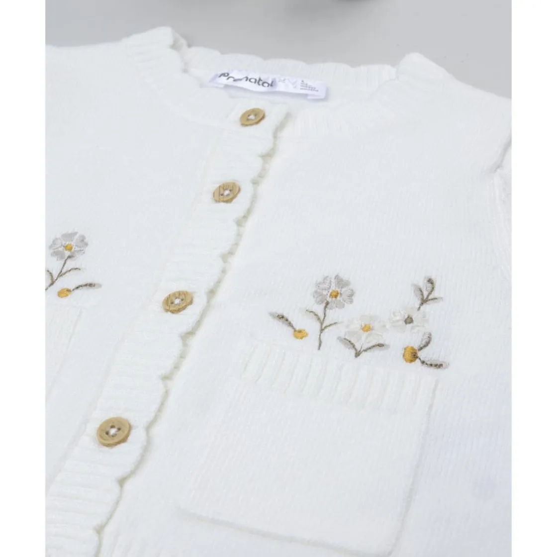 Prenatal Cárdigan tricot de niña con flores bordadas* Niña·Bebé Niña 3-36 Meses|Bebé Niña 3-36 Meses·Jerséis Y Cardigans