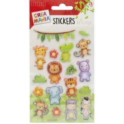 CREAMANIA UNISEX Creamania - Pegatinas Animales Selva/Granja con relieve (varios modelos)* Deportes