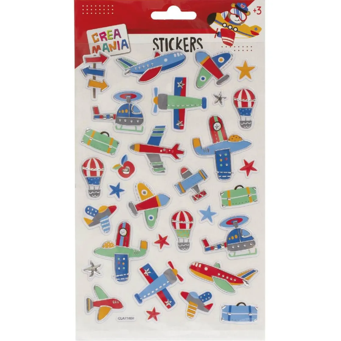 CREAMANIA UNISEX Creamania - Pegatinas Aviones/Perros con relieve (varios modelos)