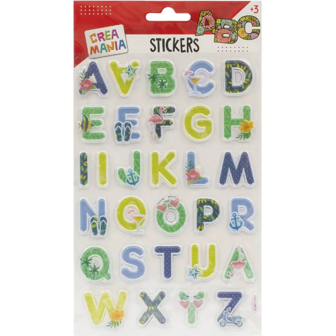 CREAMANIA UNISEX Creamania - Pegatinas Letras con relieve (varios modelos)* Deportes