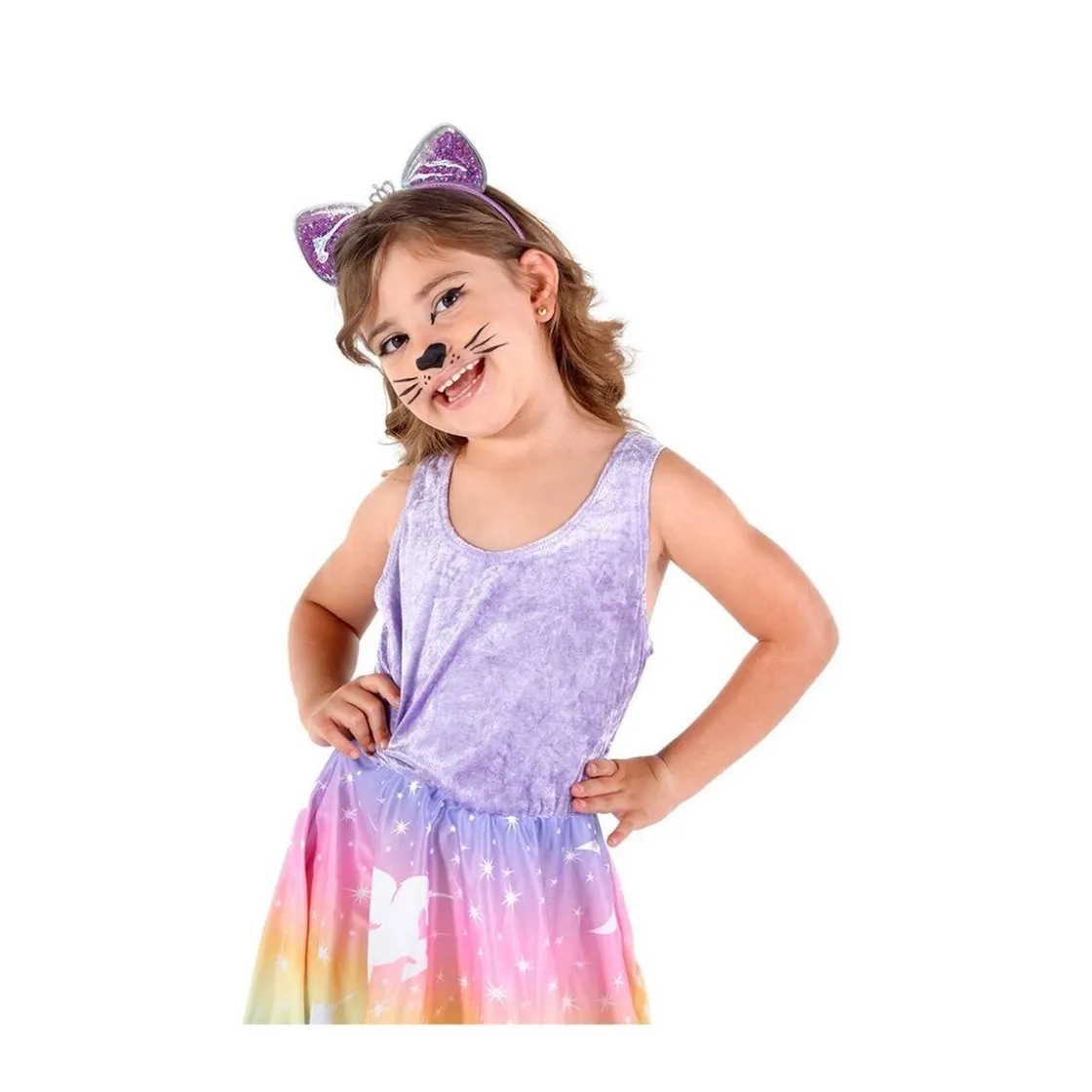 RUBIE'S Diadema de gatita con coronita y flores* Disfraces|Halloween