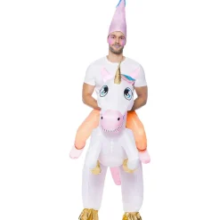 Funidelia Disfraz a hombros de unicornio hinchable para adulto Talla única