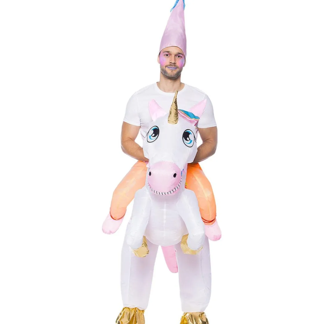 Funidelia Disfraz a hombros de unicornio hinchable para adulto Talla única