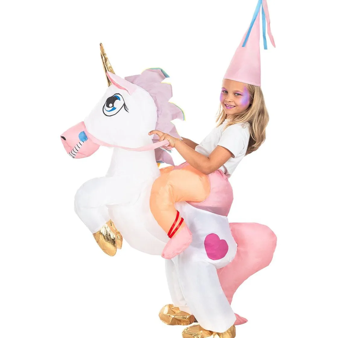 Funidelia Disfraz a hombros de unicornio hinchable para niños Talla única
