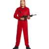CLEMENTONI Disfraz con máscara La Casa de Papel talla XL, color rojo ㅤ