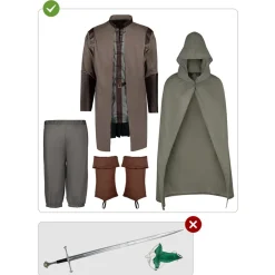 Funidelia Disfraz de Aragorn Standard El Señor de los Anillos* Halloween|Disfraces