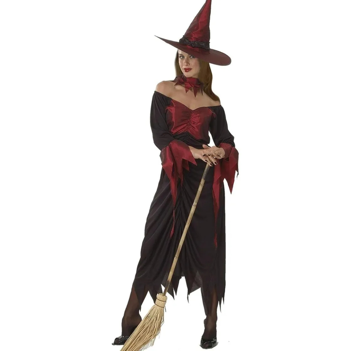 ABYSSE CORP Disfraz de bruja adulta en rojo, talla única* Disfraces|Halloween