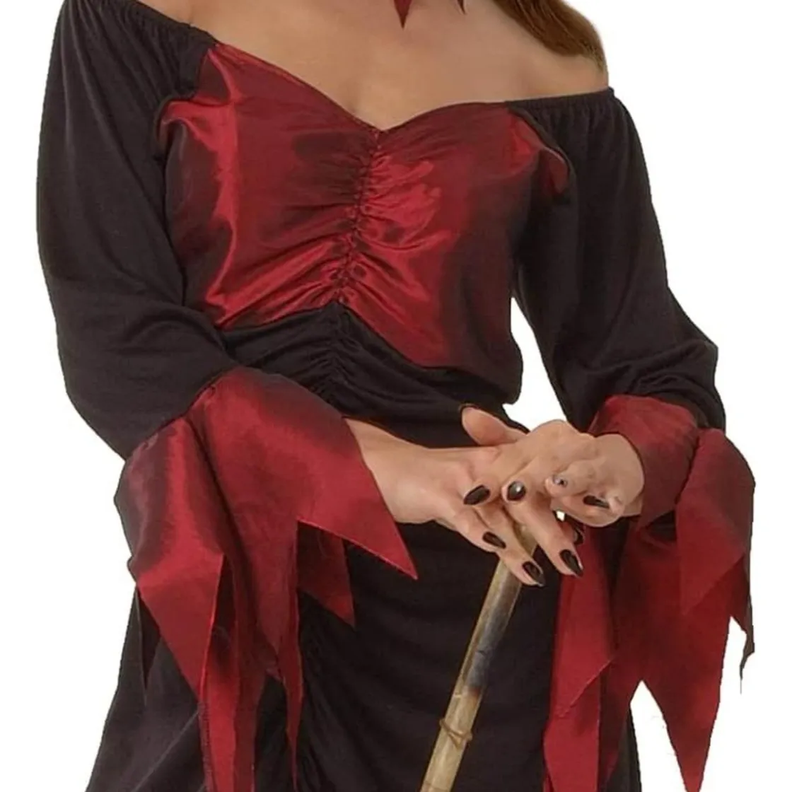 ABYSSE CORP Disfraz de bruja adulta en rojo, talla única* Disfraces|Halloween